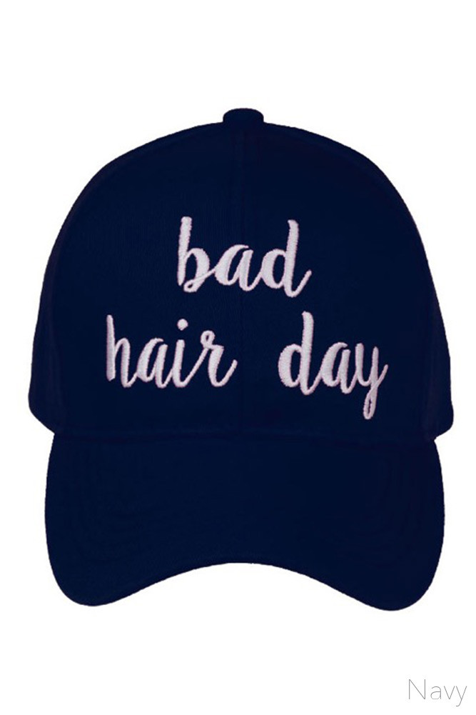 Women's Bad Hair Day Embroidered Baseball Cap – Light Blue — baseball cap photo 7