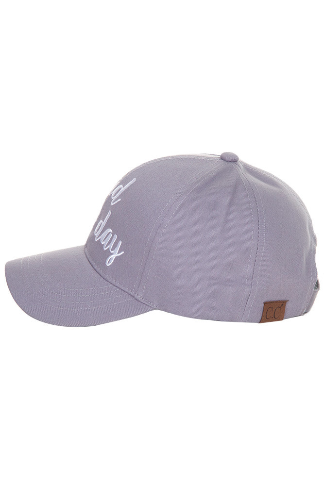 Women's Bad Hair Day Embroidered Baseball Cap – Light Blue — baseball cap photo 8