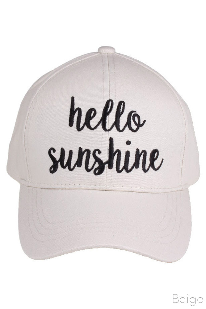 Women's Embroidered Slogan Baseball Cap – Style 2017-SUNSHINE — baseball cap photo 3