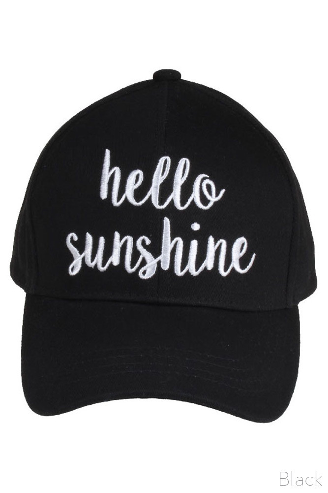 Women's Embroidered Slogan Baseball Cap – Style 2017-SUNSHINE — baseball cap photo 4