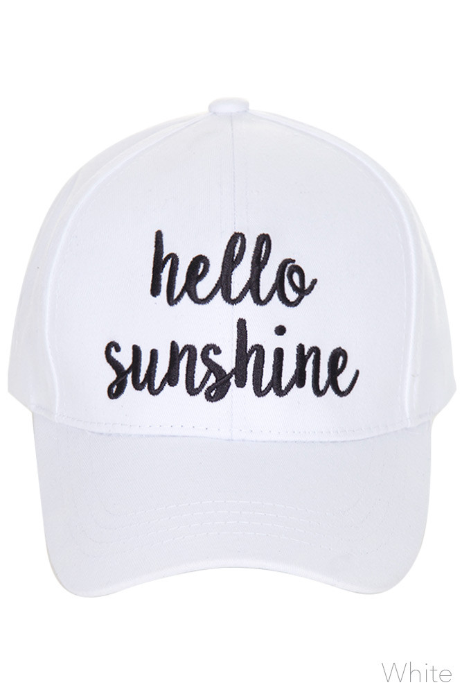 Women's Embroidered Slogan Baseball Cap – Style 2017-SUNSHINE — baseball cap photo 5
