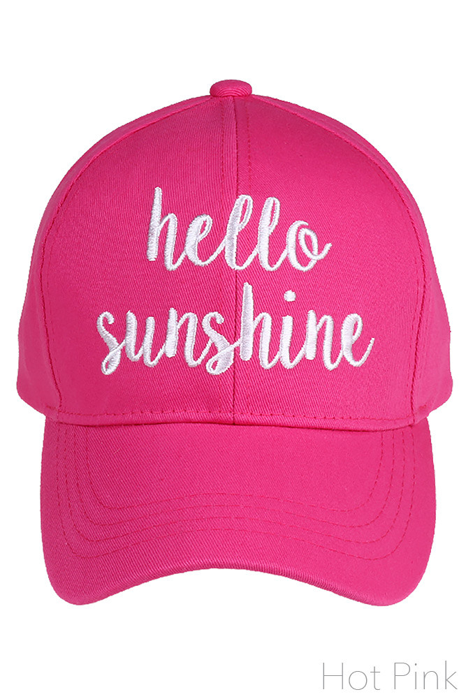 Women's Embroidered Slogan Baseball Cap – Style 2017-SUNSHINE — baseball cap photo 6