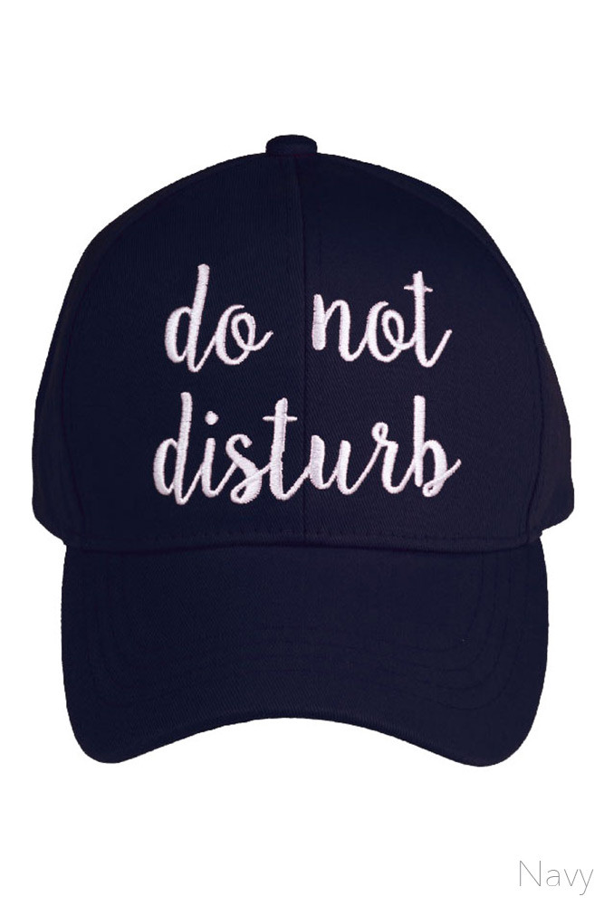Women's Do Not Disturb Embroidered Baseball Cap – Style 2017-DISTURB — baseball cap photo 3