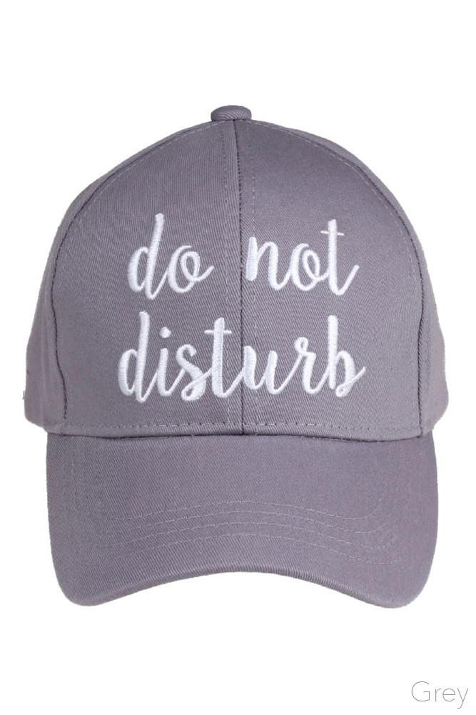 Women's Do Not Disturb Embroidered Baseball Cap – Style 2017-DISTURB — baseball cap photo 5