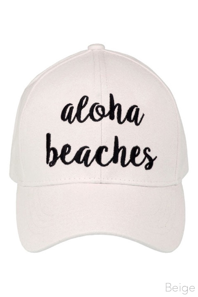 Women's Embroidered Slogan Baseball Cap – Style 2017-ALOHA — baseball cap photo 4