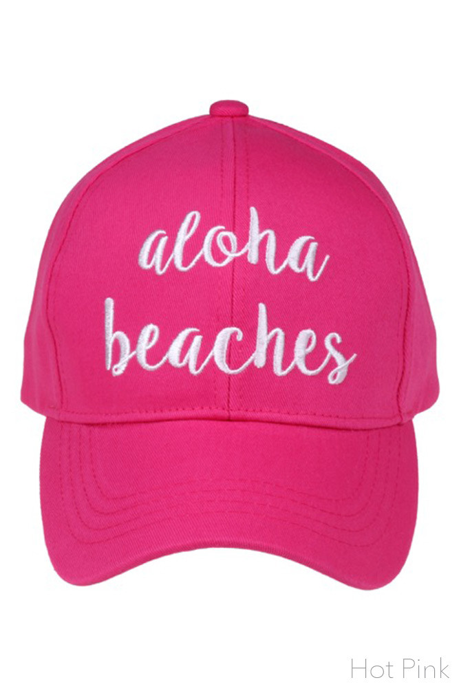 Women's Embroidered Slogan Baseball Cap – Style 2017-ALOHA — baseball cap photo 5