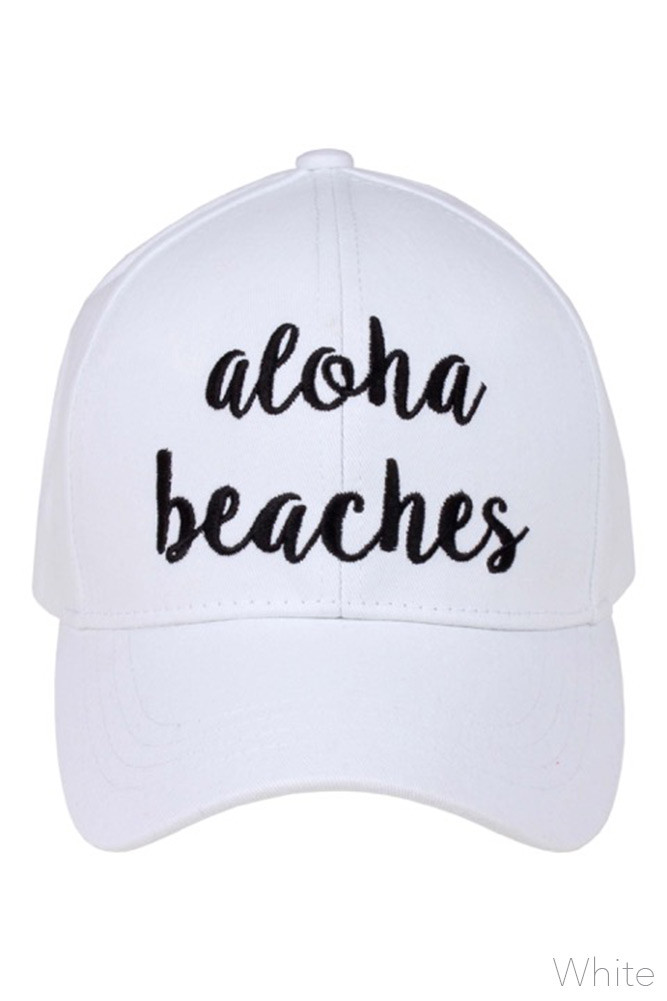 Women's Embroidered Slogan Baseball Cap – Style 2017-ALOHA — baseball cap photo 6