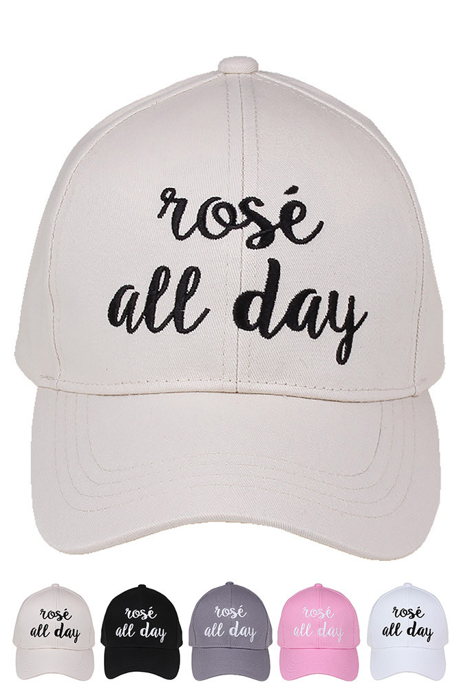 Women's Embroidered Slogan Baseball Cap – Style 2017-ROSE — baseball cap photo 2