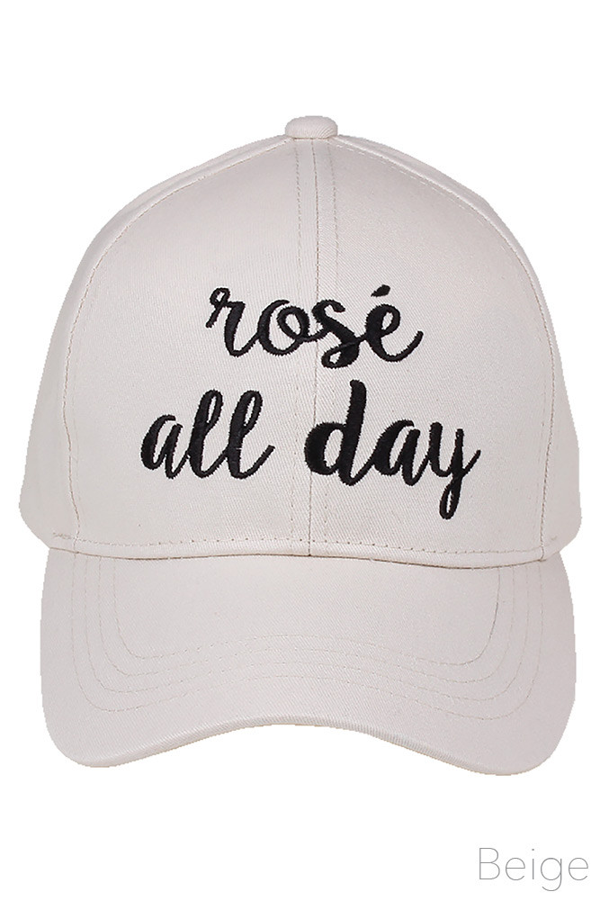 Women's Embroidered Slogan Baseball Cap – Style 2017-ROSE — baseball cap photo 3