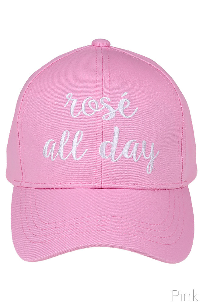 Women's Embroidered Slogan Baseball Cap – Style 2017-ROSE — baseball cap photo 4