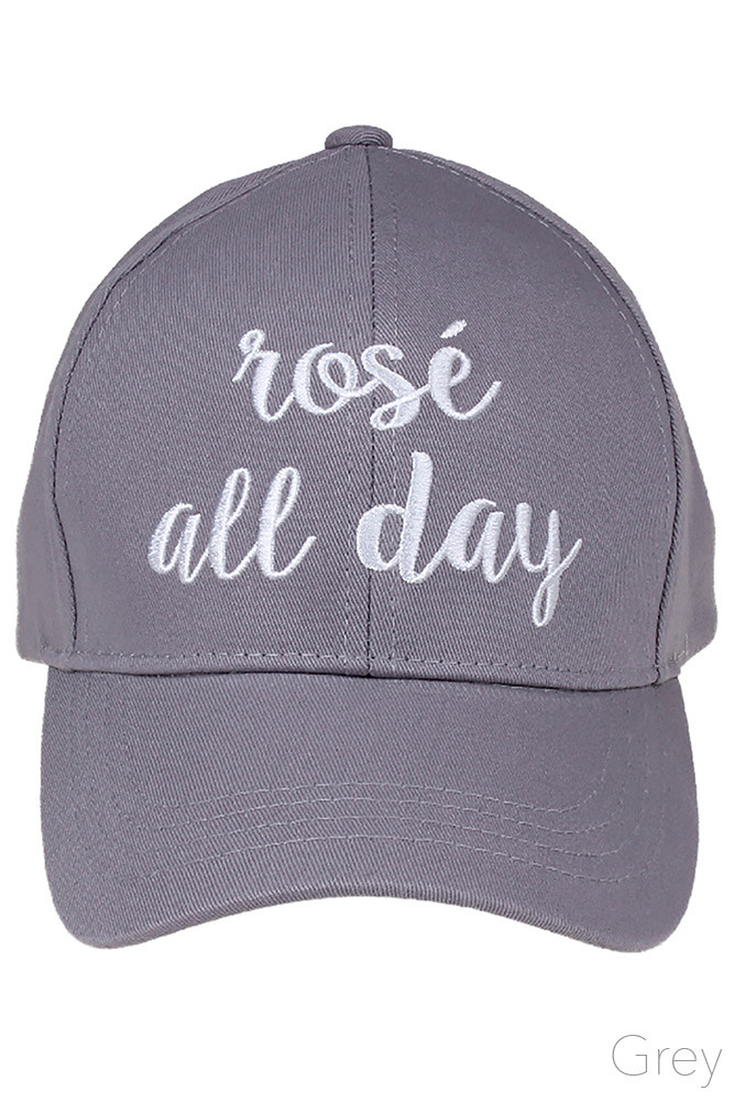 Women's Embroidered Slogan Baseball Cap – Style 2017-ROSE — baseball cap photo 5