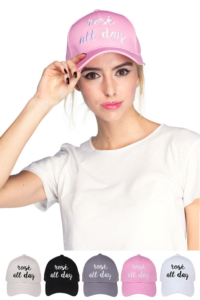 Women's Embroidered Slogan Baseball Cap – Style 2017-ROSE by BURACQ