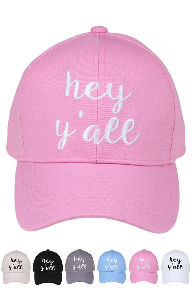 Women's Embroidered Slogan Baseball Cap – Style 2017-HEY — baseball cap photo 2
