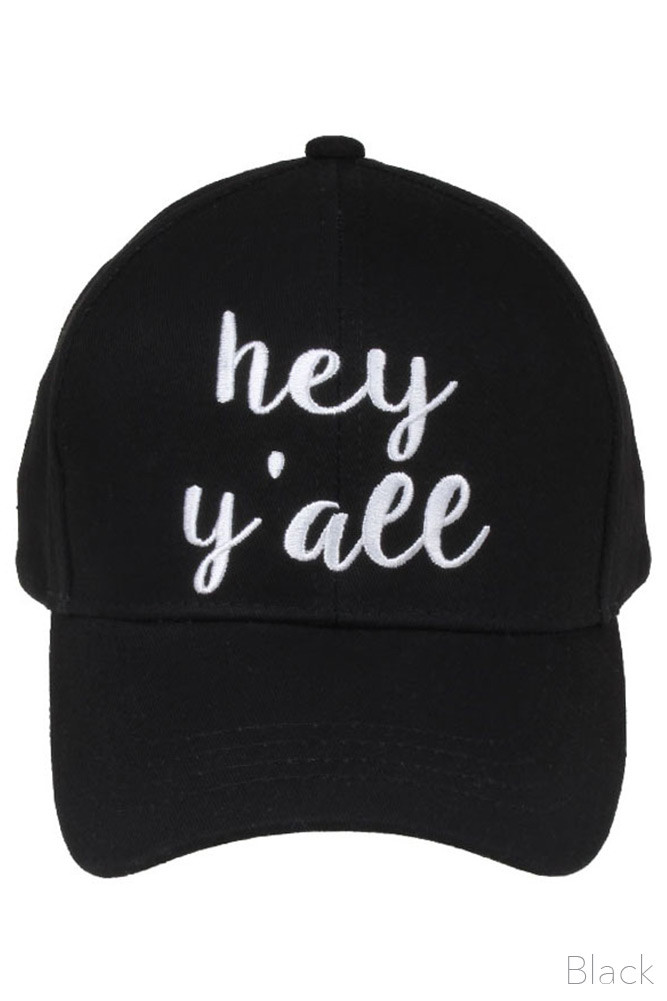 Women's Embroidered Slogan Baseball Cap – Style 2017-HEY — baseball cap photo 4