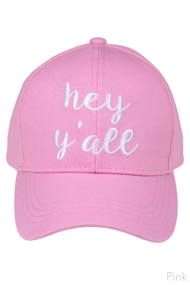 Women's Embroidered Slogan Baseball Cap – Style 2017-HEY — baseball cap photo 7