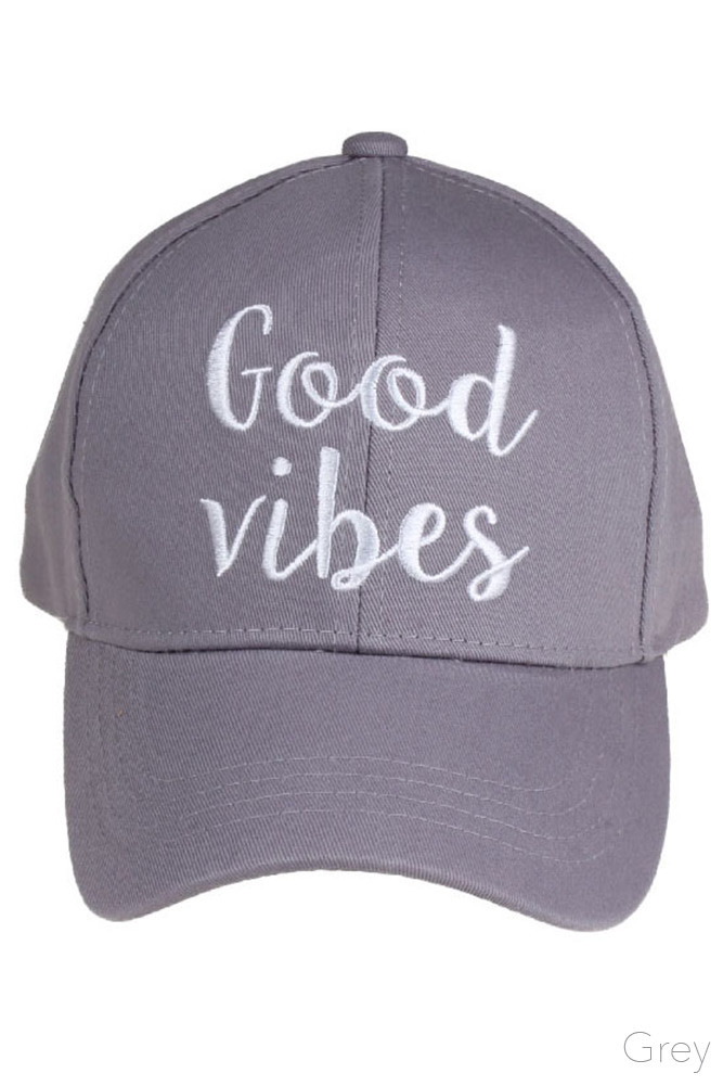 Women's Good Vibes Embroidered Baseball Cap – Style 2017-VIBES — baseball cap photo 6