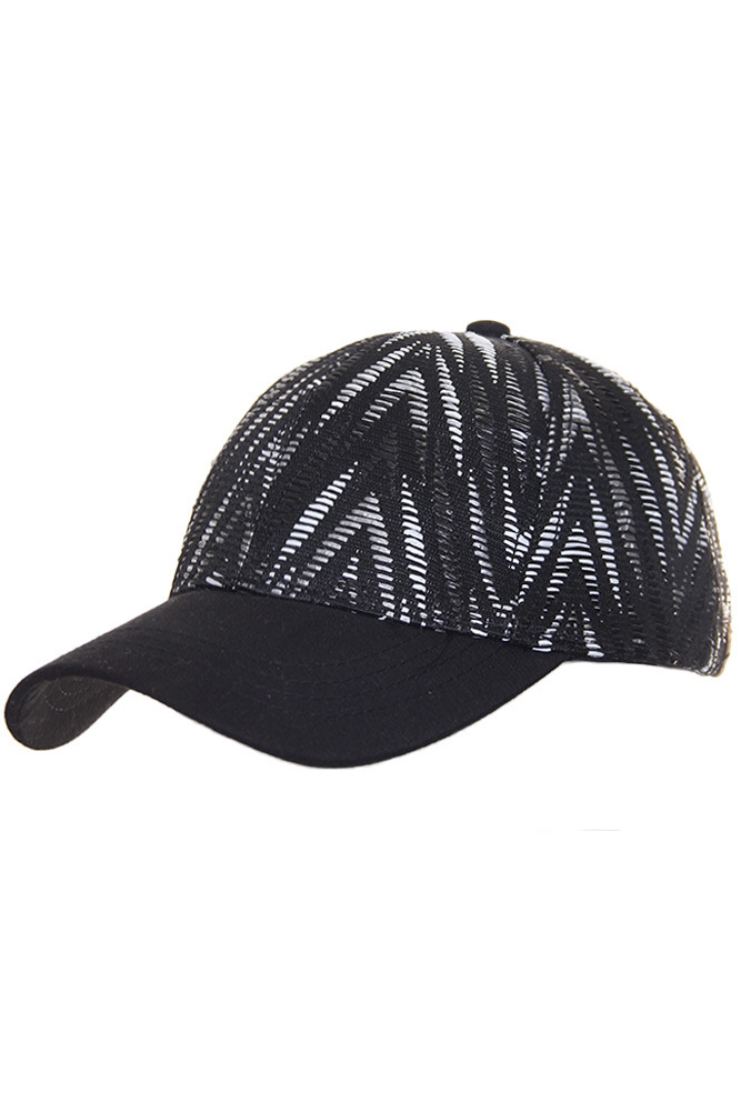 Women's Zebra Print Contrast Brim Baseball Cap — baseball cap photo 5