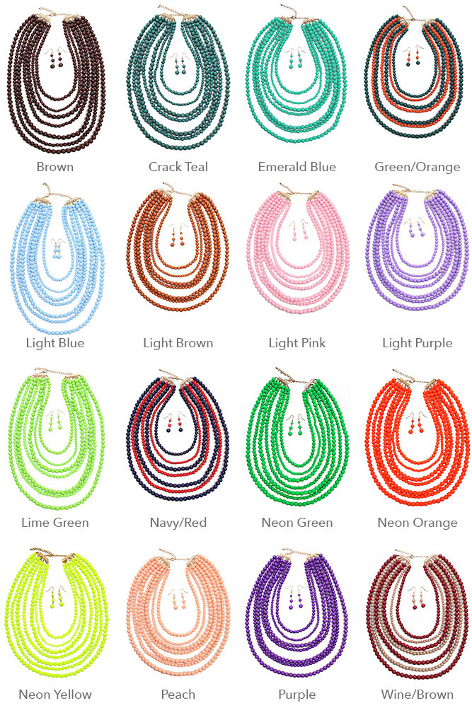 Women's Necklace-Jy 7 Layer — necklace photo 2
