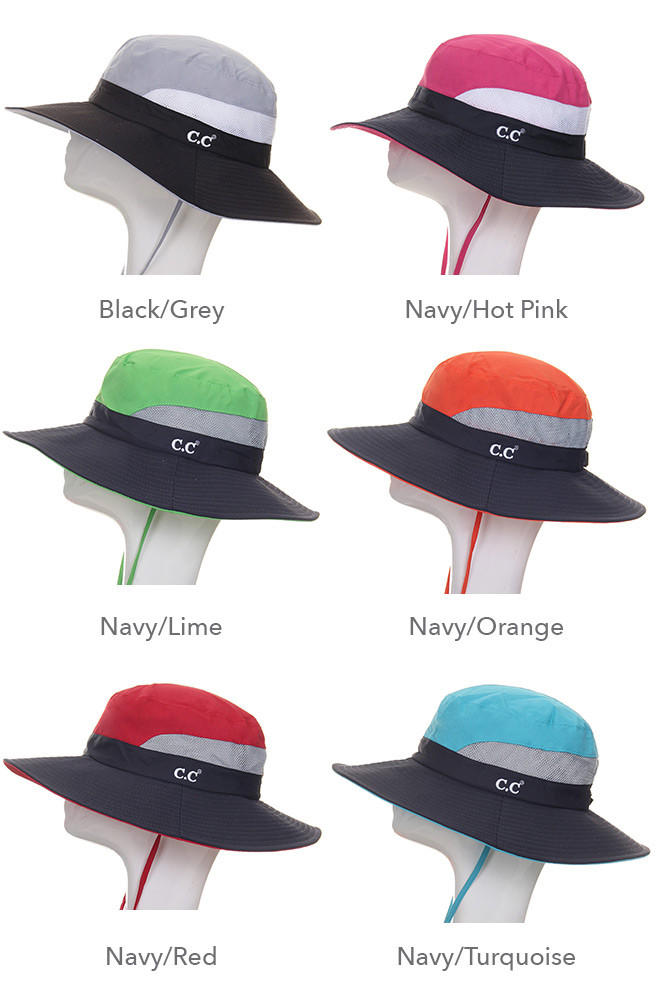 Women's Ponytail Sun Hat with Chin Strap — sun hat photo 2