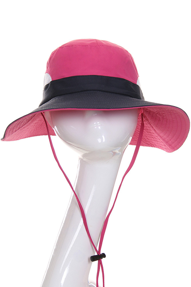 Women's Ponytail Sun Hat with Chin Strap — sun hat photo 5