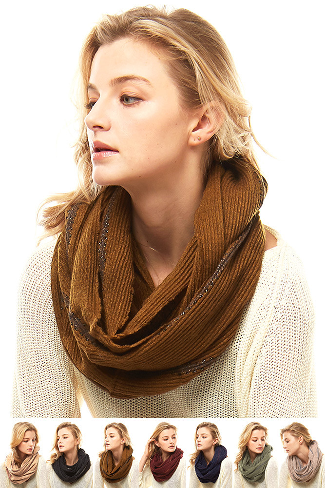 Women's Faux Fur Infinity Scarf – Style LOF774 by BURACQ