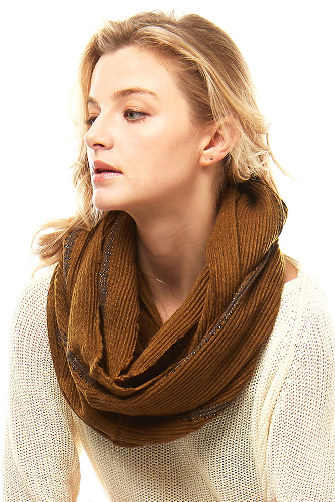 Women's Faux Fur Infinity Scarf – Style LOF774 — infinity scarf photo 4