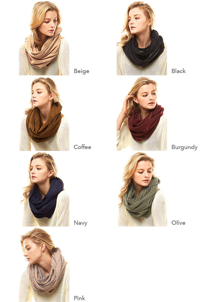 Women's Faux Fur Infinity Scarf – Style LOF774 — infinity scarf photo 2