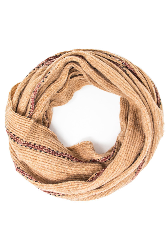 Women's Faux Fur Infinity Scarf – Style LOF774 in Beige