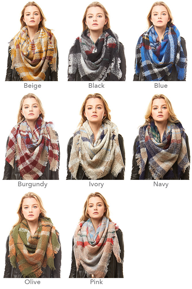Women's Oversize Scarf – Beige — scarf photo 2