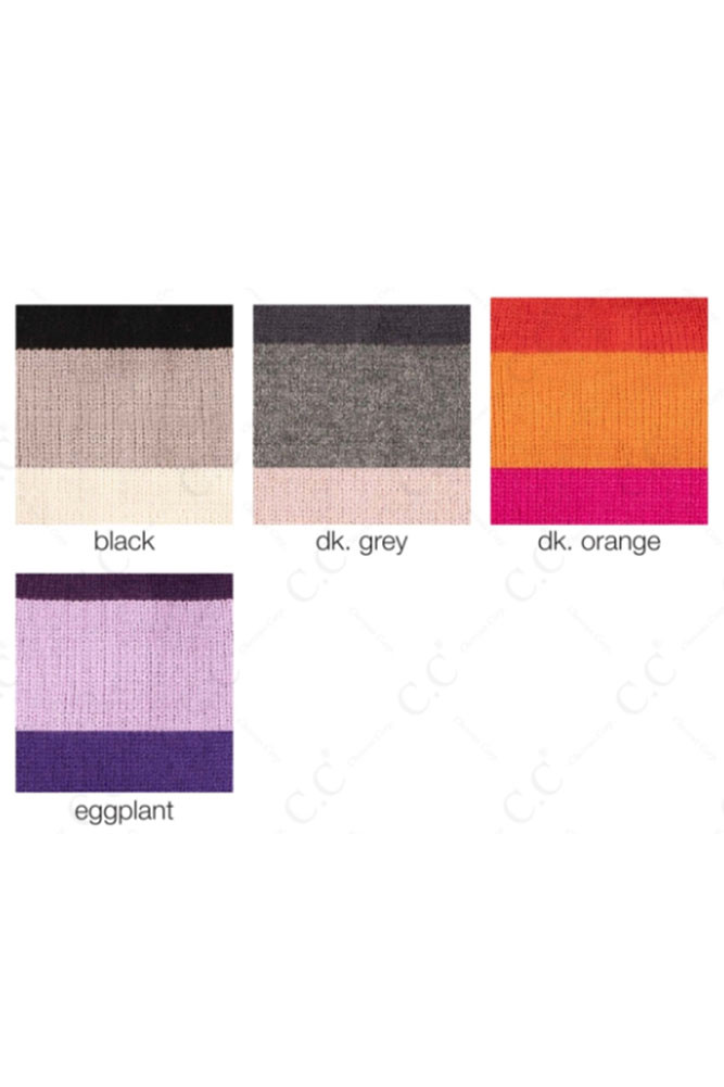 Women's Two-Tone Ombre Knit Oblong Scarf – Eggplant — scarf photo 3