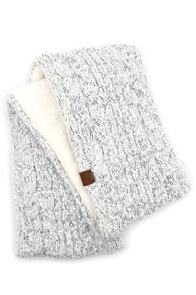Women's Speckled Chunky Knit Infinity Scarf — infinity scarf photo 5