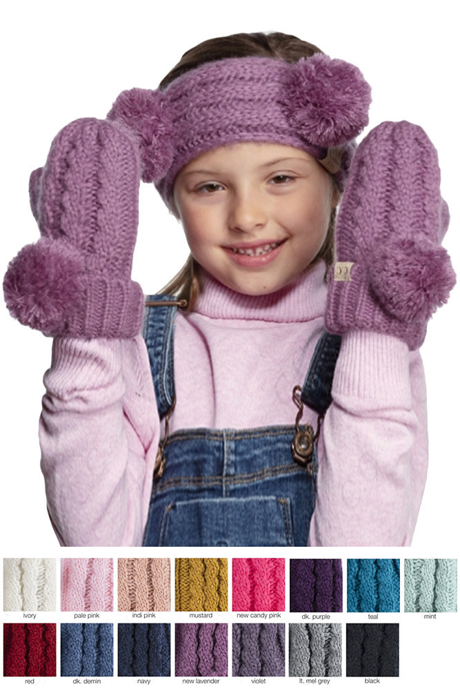 Kids Fuzzy Knit Mittens by BURACQ