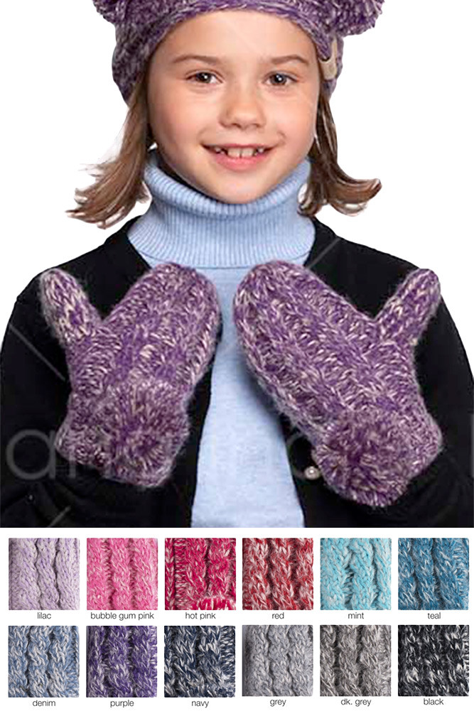 Kids Chenille Knit Mittens — mittens photo 6