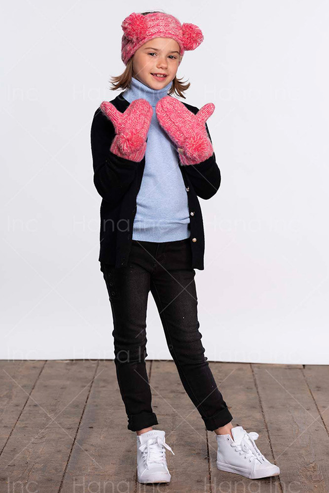 Kids Pom Pom Ear Warmer Headband — earmuffs photo 3