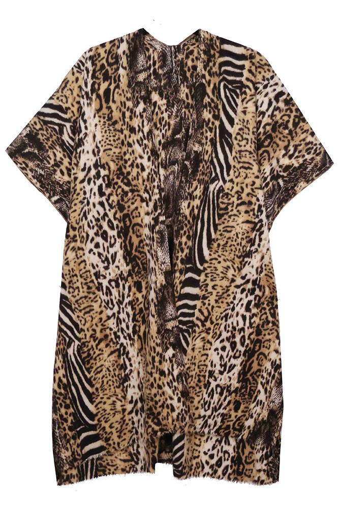 Women's Leopard Print Wrap – Black in Black by BURACQ