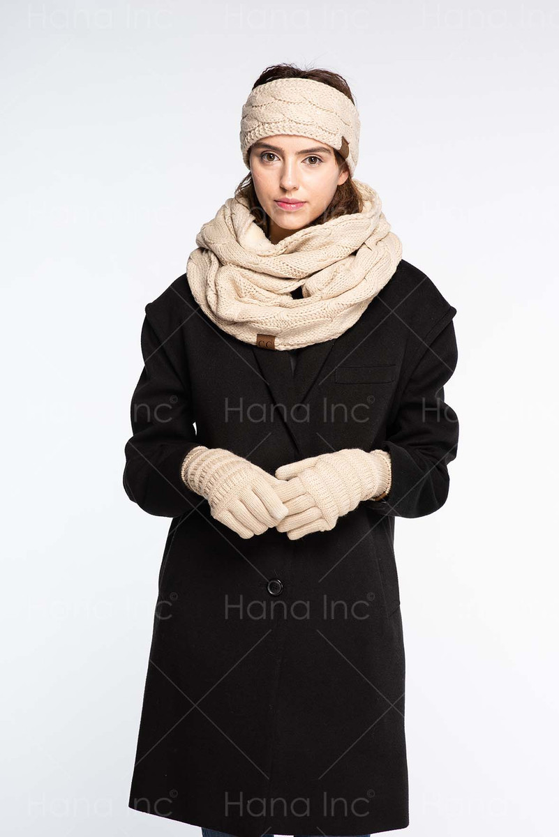 Women's Solid Basic Knit Headband by BURACQ