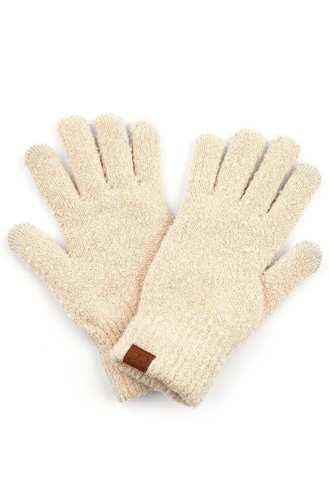 Women's Solid Boucle Gloves — gloves photo 7