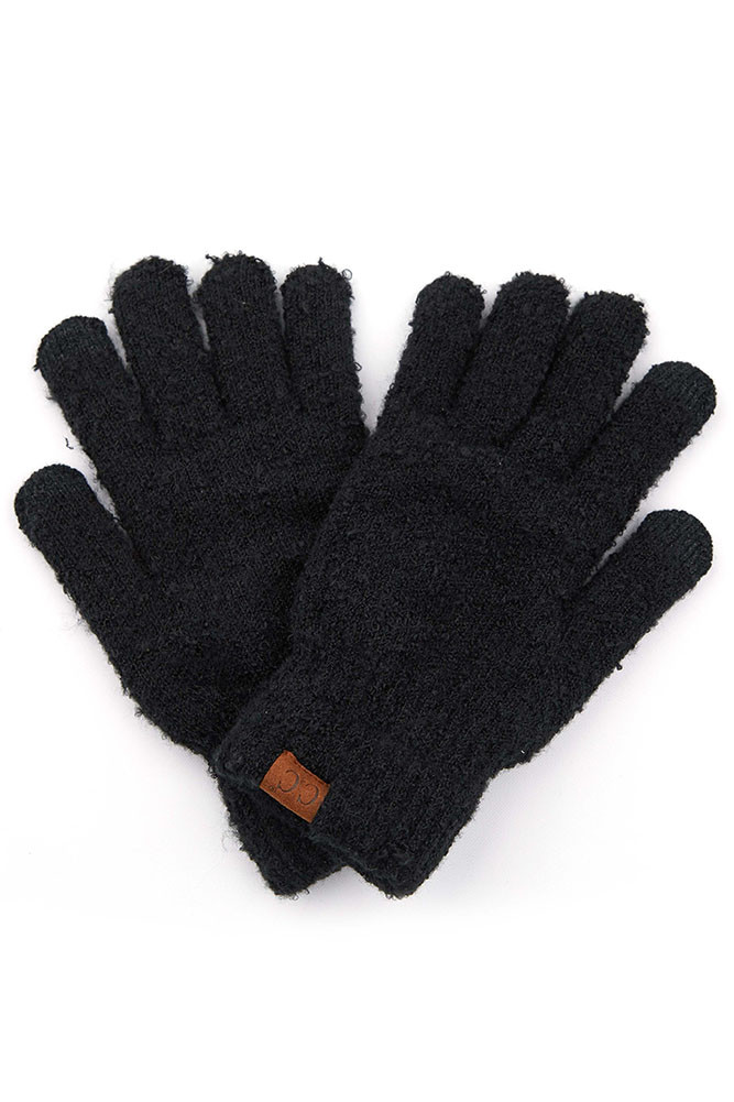 Women's Solid Boucle Gloves — gloves photo 8