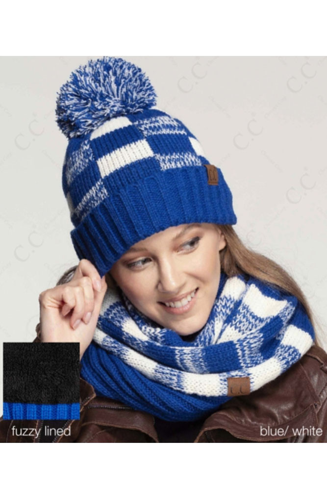 Women's Buffalo Plaid Knit Infinity Scarf — infinity scarf photo 4
