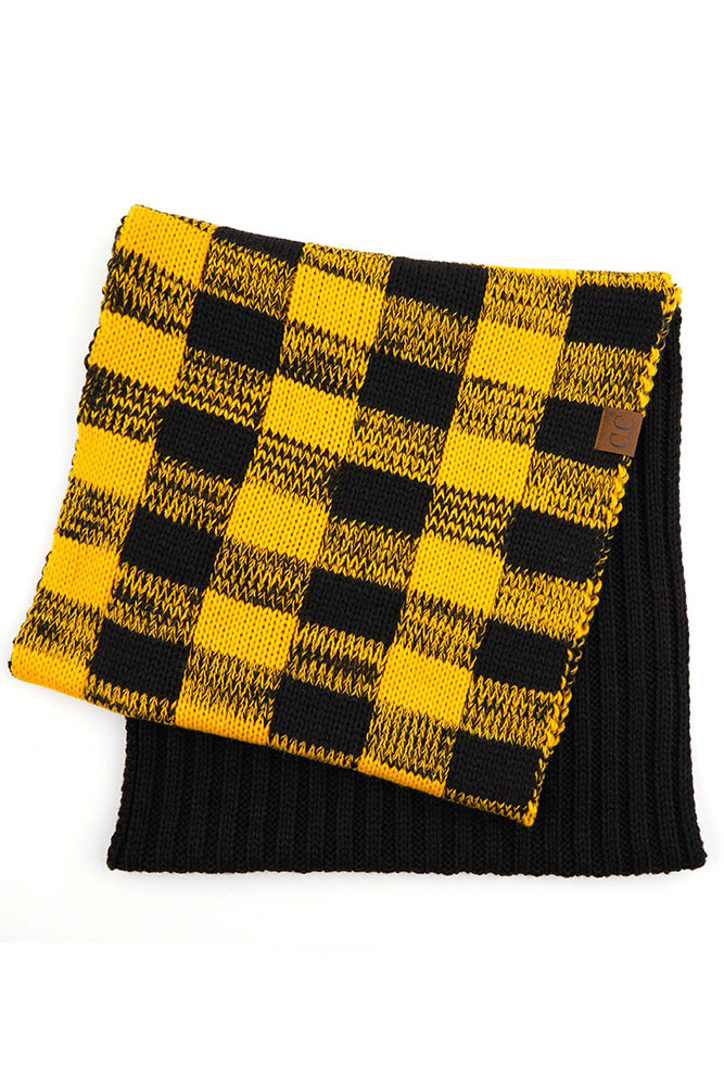Women's Buffalo Plaid Knit Infinity Scarf — infinity scarf photo 7