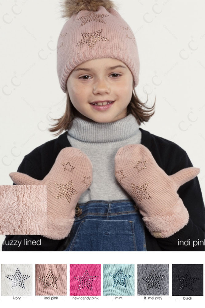 Kids Knit Beanie and Mittens Set by BURACQ