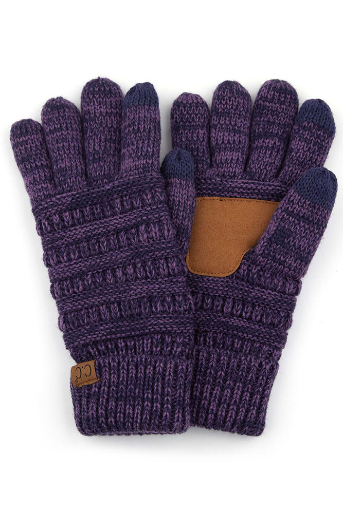 Women's Cable Knit Touchscreen Gloves with Lining — gloves photo 6