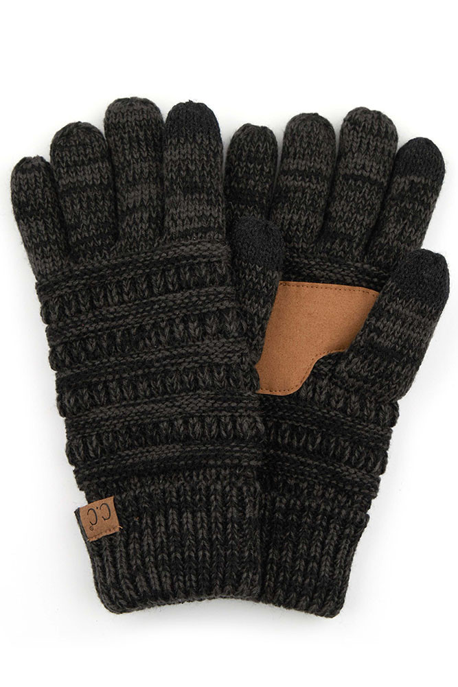 Women's Cable Knit Touchscreen Gloves with Lining — gloves photo 7