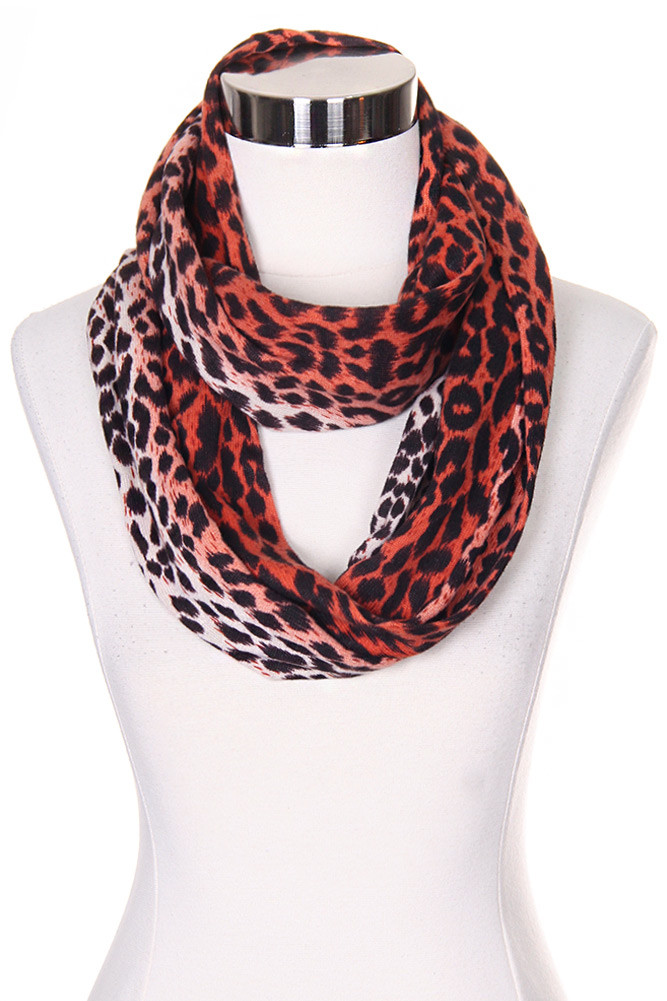 Women's Leopard Scarf – Style PCH5955 in Rust