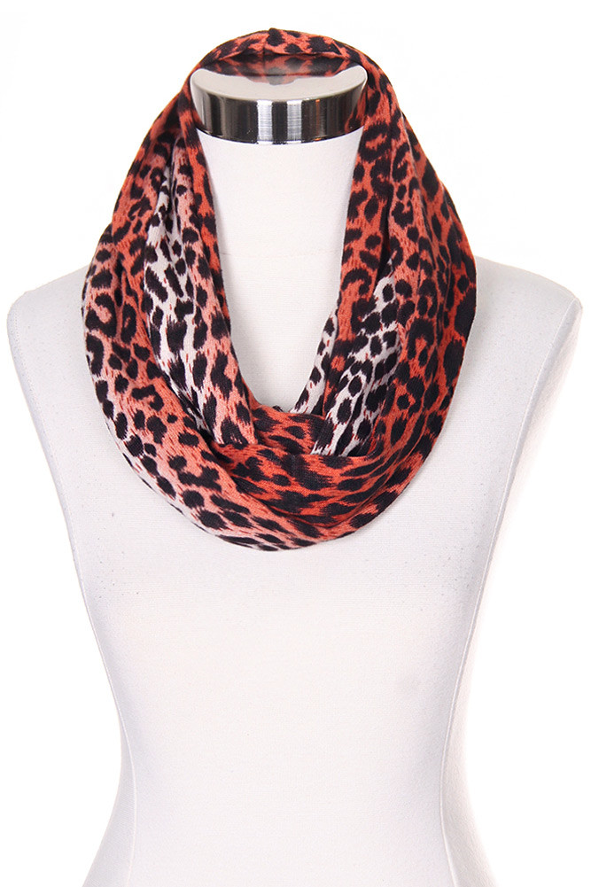 Women's Leopard Scarf – Style PCH5955 in Rust