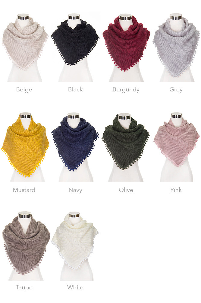 Women's Pom Pom Tube Scarf — scarf photo 2