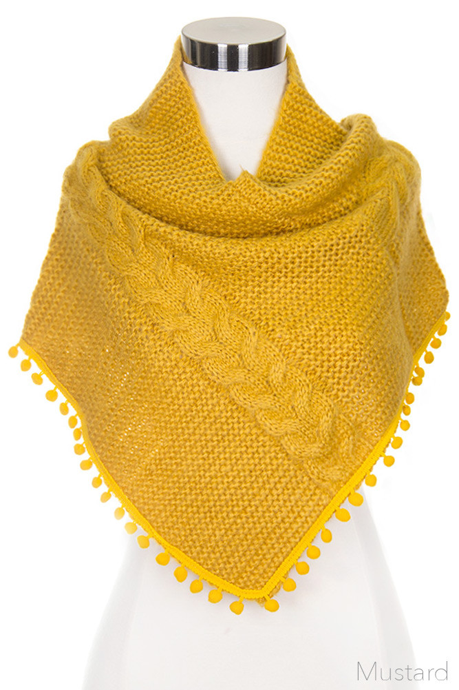 Women's Pom Pom Tube Scarf — scarf photo 7