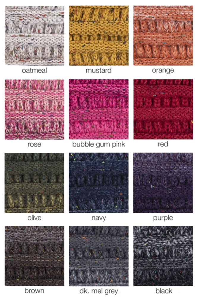 Women's Confetti Knit Ponytail Ear Warmer Headband — earmuffs photo 2