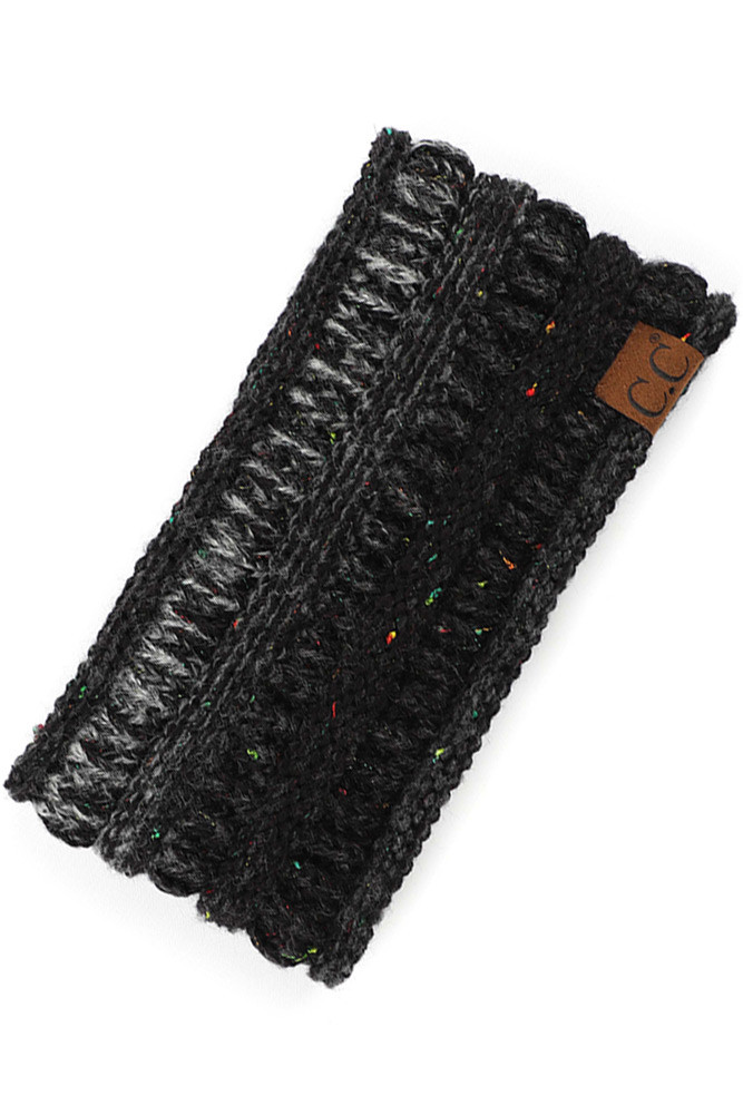 Women's Confetti Knit Ponytail Ear Warmer Headband — earmuffs photo 3