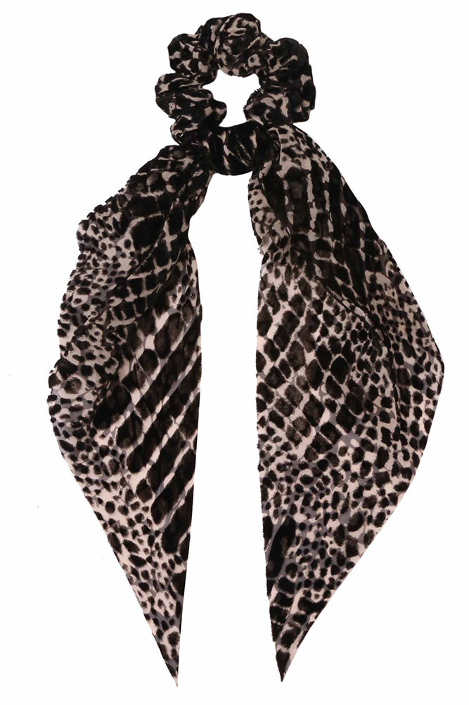 Women's Leopard Print Scarf Scrunchie by BURACQ